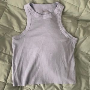Lavender colored crop top